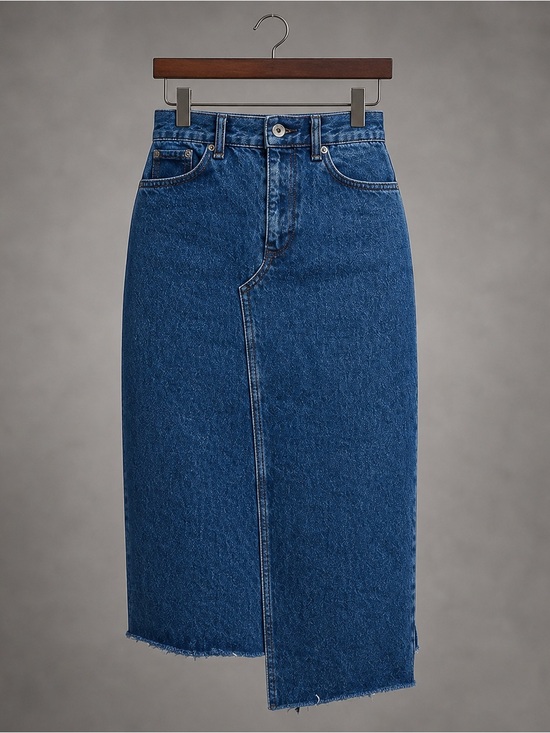 rag & bone Dresses & Skirts - NWT Rag & Bone Sukato Denim Skirt Featuring a Frayed Step Hem Size 31